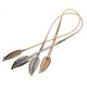 thumbnail image 2 of Cinturón elástico con cadena de metal y hojas de plata dorada para mujer, diseño de estilo, material metálico, 2 of 5