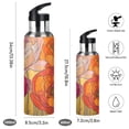 thumbnail image 2 of Yayeee 33oz Insulated Water Bottle Double Wall Stainless Steel with Flip Straw Lid, Orange Abstract Floral, 2 of 7