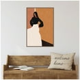 thumbnail image 2 of Kate and Laurel Seville Framed Canvas Wall Art  by Alex Ginzburg 23 x 33 Sylvie Beaded Dark Gold, Modern Contemporary, Abstract, People Art for Wall Decor, Living Room Bedroom, 2 of 8