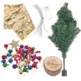 thumbnail image 2 of Tabletop Christmas Tree With Led Lights Christmas Outdoor Indoor Decoration OrnamentGreen45X14CM, 2 of 3