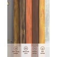 thumbnail image 6 of Farmhouse Orange Brown Sheer Curtains 96 Inch Length 2 Panels Set, Retro Vintage Wood Voile Window Treatment Semi Sheer Long Curtains Drapes for Bedroom/Living Room/Kitchen 52"x96"x2, 6 of 7
