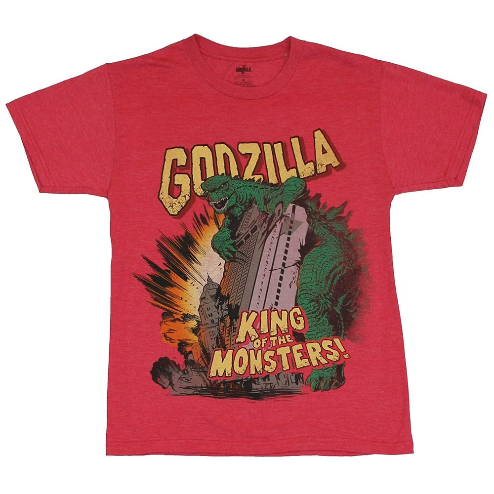 Godzilla - Godzilla Mens T-Shirt - King of the Monsters Building