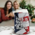 thumbnail image 5 of Funny Beer Coolie Murica Speak USA 4th of July Patriotic Accessory, 2 Pack Can Coolie Drink Coolers Coolies American Flag, 5 of 8