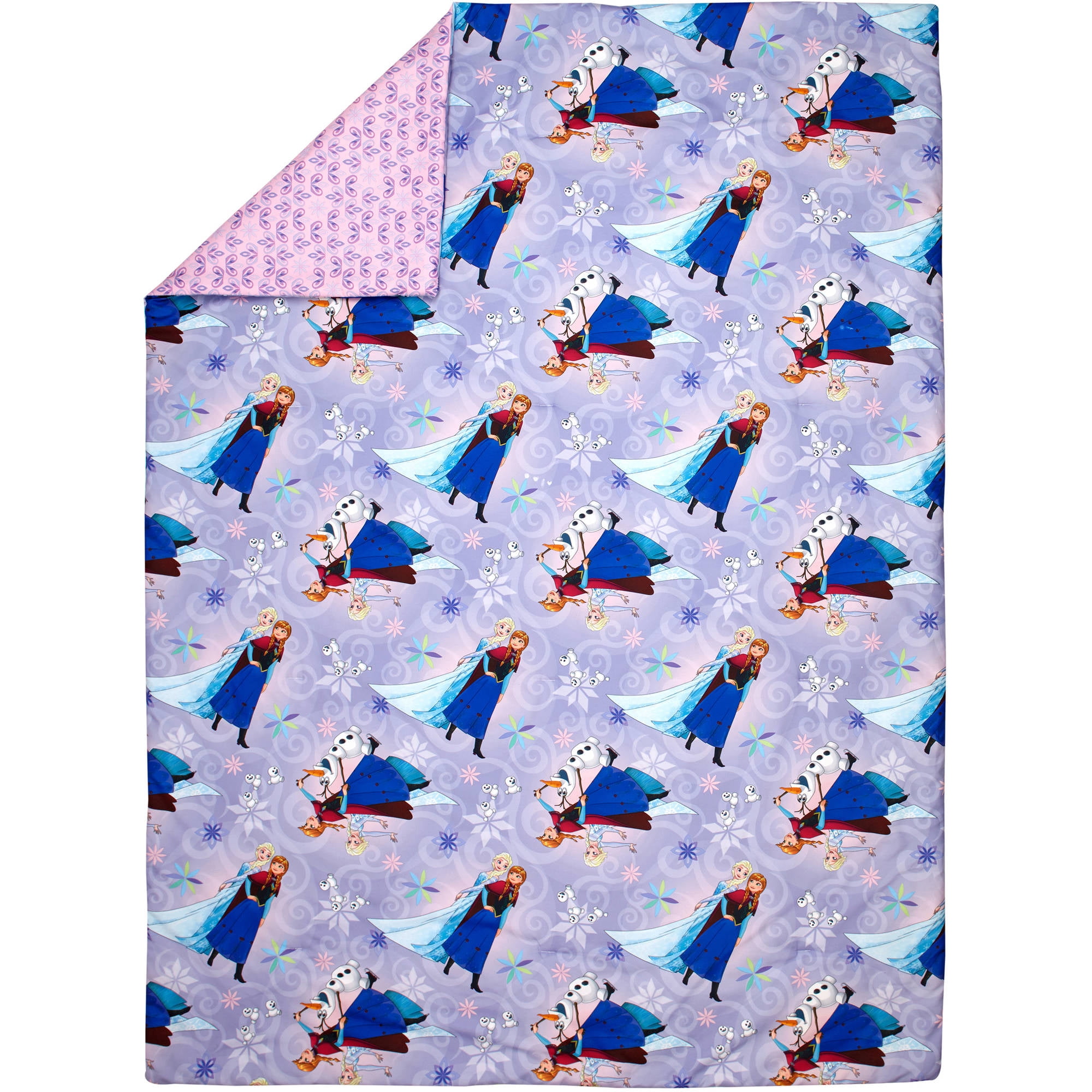 Disney Frozen 4-Piece Unleash the Magic Toddler Bedding Set, Toddler Bed, Purple