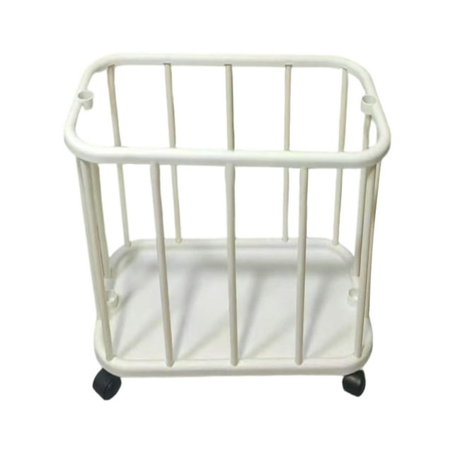 Panier à Linge avec Roues Support de Sport à Roulettes Panier de Rangement pour Tapis de Yoga Organisateur de Jouets de Lessive Panier à Linge en Plastique