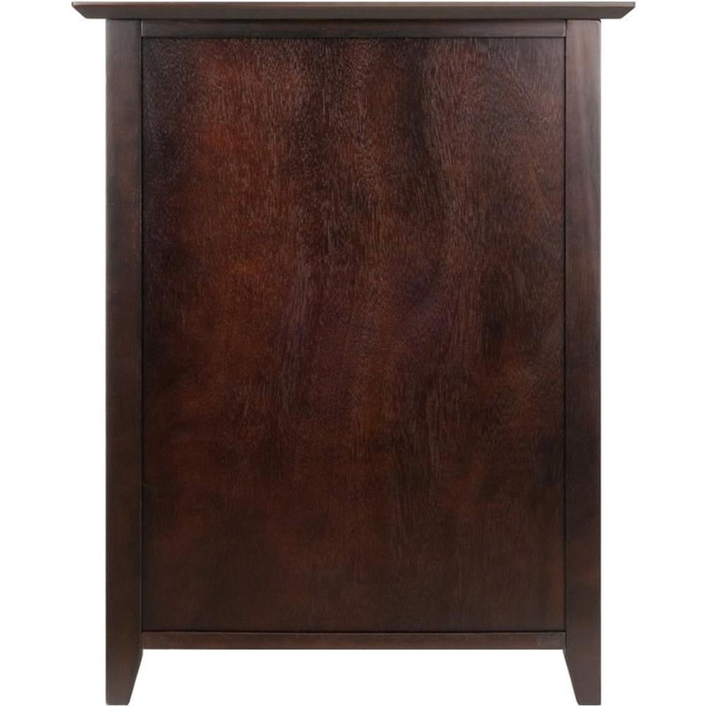 Winsome Burke 2-Drawer Transitional Solid Wood File Cabinet in Coffee