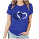 thumbnail image 3 of RKSTN Valentine's Day Shirts for Women Oversized Crewneck Valentines Heart Graphic Print Short Sleeve T Shirt Womens Casual Solid Summer Round Neck Plus Size Loose Fits Tee Top for Valentine Gifts, 3 of 8