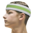 thumbnail image 2 of COUVER Unisex Two Color Striped Sports Head Sweatband Apple Green 3 Pack, 2 of 8