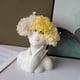 thumbnail image 5 of Jarrón de cerámica con forma de cuerpo y rostro femenino, ideal para estantería de oficina en casa, decoración de mesa, estilo rústico moderno, pequeño, 5 of 6
