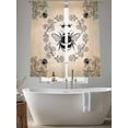 thumbnail image 5 of Vintage Bees Crowns Sheer Curtains 63 Inch Length 2 Panels Set Window Treatments, Rustic Leaves Rings Brown Gradient Rod Pocket Semi Curtains for Living Room/Bedroom/Kitchen Décor, 104"W x 63"L, 5 of 7