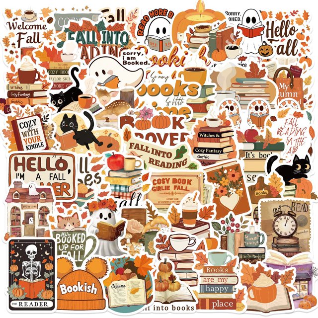 Paquete de pegatinas con dibujos animados de animales con lectura de 50 piezas para amantes de los l