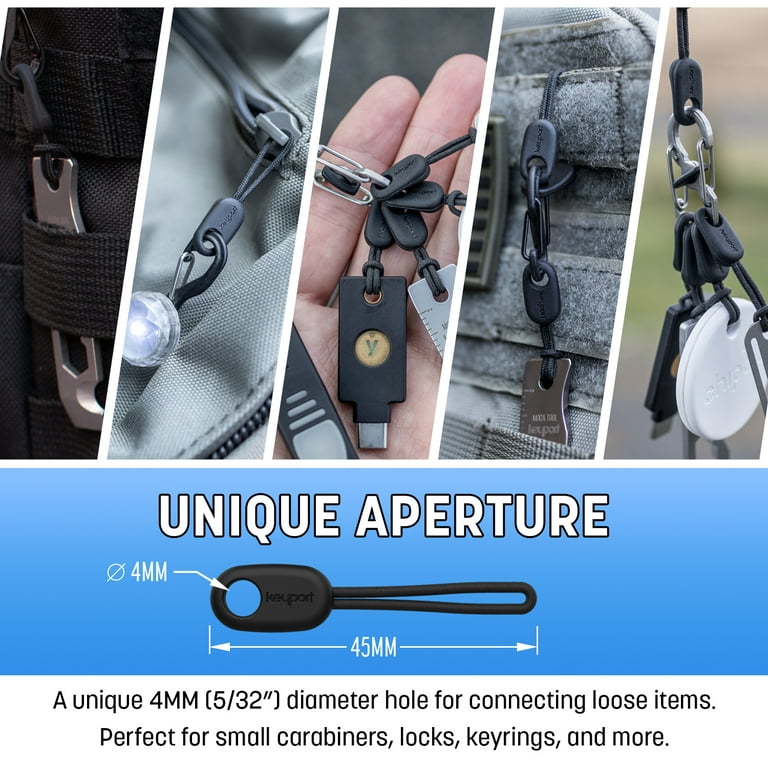 Keyport Para Pull 5-Pack (Black) - Premium Nylon Paracord Zipper Pulls,  Heavy Duty, Bags, Puller 