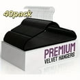 thumbnail image 5 of 20/40/60/80/100 Pack Black Velvet Hangers, Non-Slip Slim Space Saving Clothes Hangers with 360° Rotating Hook, Heavy Duty Felt Suit Hangers for Closet Organization, 5 of 13