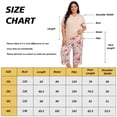 thumbnail image 4 of UNEEI Plus Size Pajamas Set for Women,2 Piece Loungewear Set Floral Sleepwear for Spring Summer Fall,Soft Lightweigh V Neck Short Sleeve Top and Capri Pants, 3XL Brown, 4 of 7