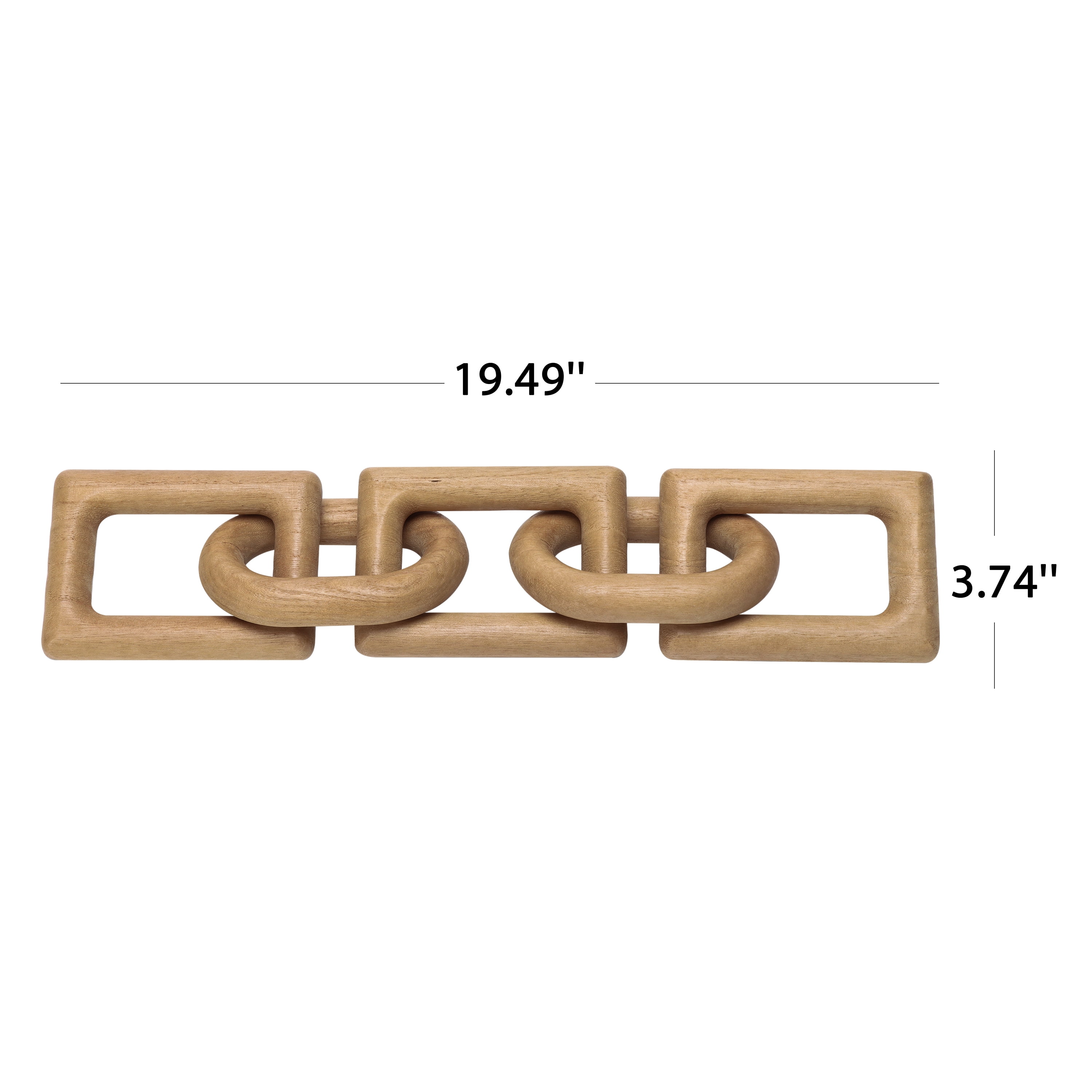 Mainstays Wood Links Light Tan Indoor Tabletop Decor