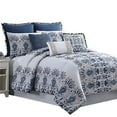 thumbnail image 1 of Constanta Comforter Set with Floral Print, Blue & White - Queen Size - 8 Piece, 1 of 1