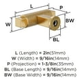 thumbnail image 5 of Amerock Balata 2 inch (51mm) Length Champagne Bronze Cabinet Knob, 5 of 6