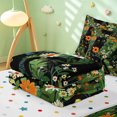thumbnail image 5 of meiyoeat Cartoon Black Kitten Zipper Twin Comforter Sets with Fitted Sheet and 2 Pillowcases,Spring Garden Flowers Sunflower Zipper Bedding Set For Girls,Polkadot Reversible,4-Piece, 5 of 7