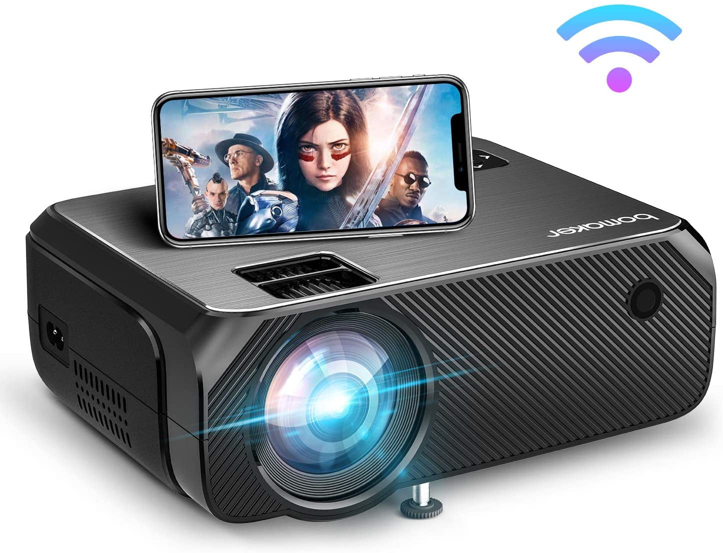 Bomaker Portable Projector,Portable Home Theater Projector WiFi Mini