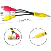محول AV ، استبدال كبل محول مكون AV للفيديو لتلفزيون TCL ، 3 RCA إلى محول إدخال AV - 23CM / 9in