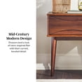 thumbnail image 4 of Walker Edison Mid-Century Modern Solid Wood 1-Drawer Nightstand, Walnut, 4 of 15