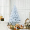 thumbnail image 2 of HOMCOM 5' Artificial Christmas Tree with 536 Branch Tips Metal Stand White, 2 of 10