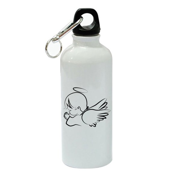 Angel White Aluminum Sports 20 oz Water Bottle