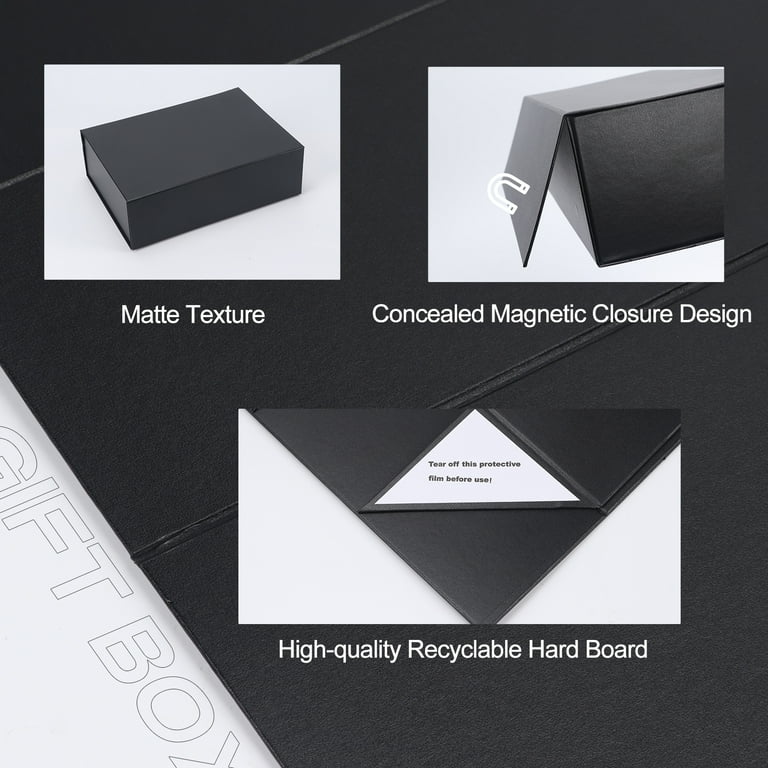 11x8x3.5 Magnetic Gift Boxes Set of 4, Black Magnetic Box for Wedding,  Groomsmen Bridesmaid Proposal, Birthdays, Mother's Day - Walmart.com
