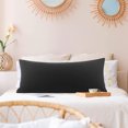 thumbnail image 2 of REGALWOVEN Brushed Microfiber Pillowcase Body Pillow Pillowcase, Queen Black, 2 of 7