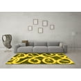 thumbnail image 3 of Ahgly Company Indoor Rectangle Abstract Yellow Modern Area Rugs, 2' x 4', 3 of 4