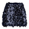 thumbnail image 3 of Dpytoraw Women's Skirt Size Irregular Sequin Fashion Miniskirt Wrap Hip Skirt Women’s Midi Skirt Blue, 3 of 3