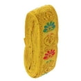 thumbnail image 3 of pitrice Ruban Jacquard Style National Rouleau de Ruban Brodé Ruban Tissu Rouleau Crochet Décoration Artisanale Jaune, 3 of 9