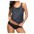 thumbnail image 2 of CNKOO Women Print Strappy Back Tankini Set Two Piece Swimsuits Swimdress, 2 of 3