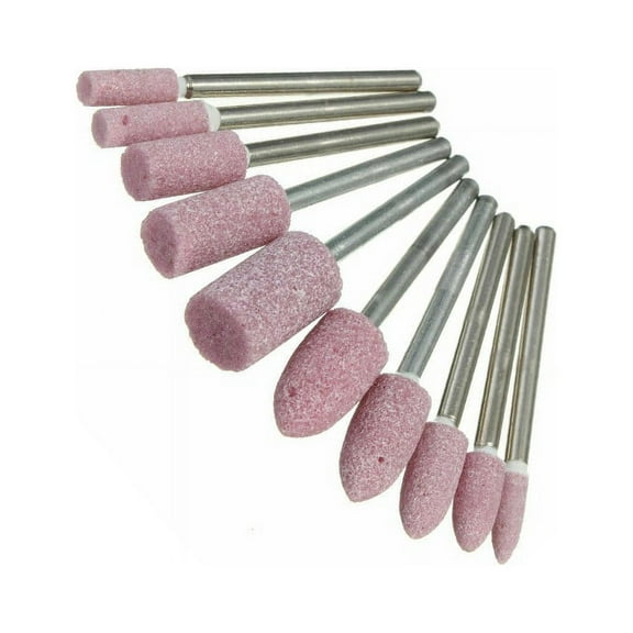 10 Pcs 1/8'' Shank Abrasive Mounted Stone Grinding and Polishing Wheels for DIY Tools