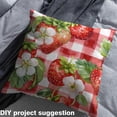 thumbnail image 2 of Castle Fairy Red Strawberry Girl Fabric by the Yard 1 Yard,Flower Fruit Home Decor Fabric by the Yard,Geometric Plaid Room Decor Fabric by the Yard,Ultra Soft Home Decor, 2 of 6