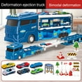thumbnail image 6 of NIBOLOG Kids Truck Toy with Sound Light Guideposts Double Layers Foldable Track Alloy Mini Ejection Car Racing Inertial Drive Carrier Container Vehicle Toy Boys Birthday Gift, 6 of 7