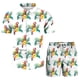 thumbnail image 4 of Conjunto de ropa de playa hawaiana para hombre Conjunto de 2 piezas de camisa bohemia de verano y pantalones cortos Pompotops  oipoqjl51271, 4 of 9