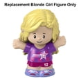 thumbnail image 5 of Open Box Replacement Part for Fisher-Price Little People Sports Soccer Playset - HBW71 ~ Replacement Blonde Girl Figure ~ Wearing Purple and Pink Soccer Uniform ~ Works Great with other playsets too!, 5 of 5