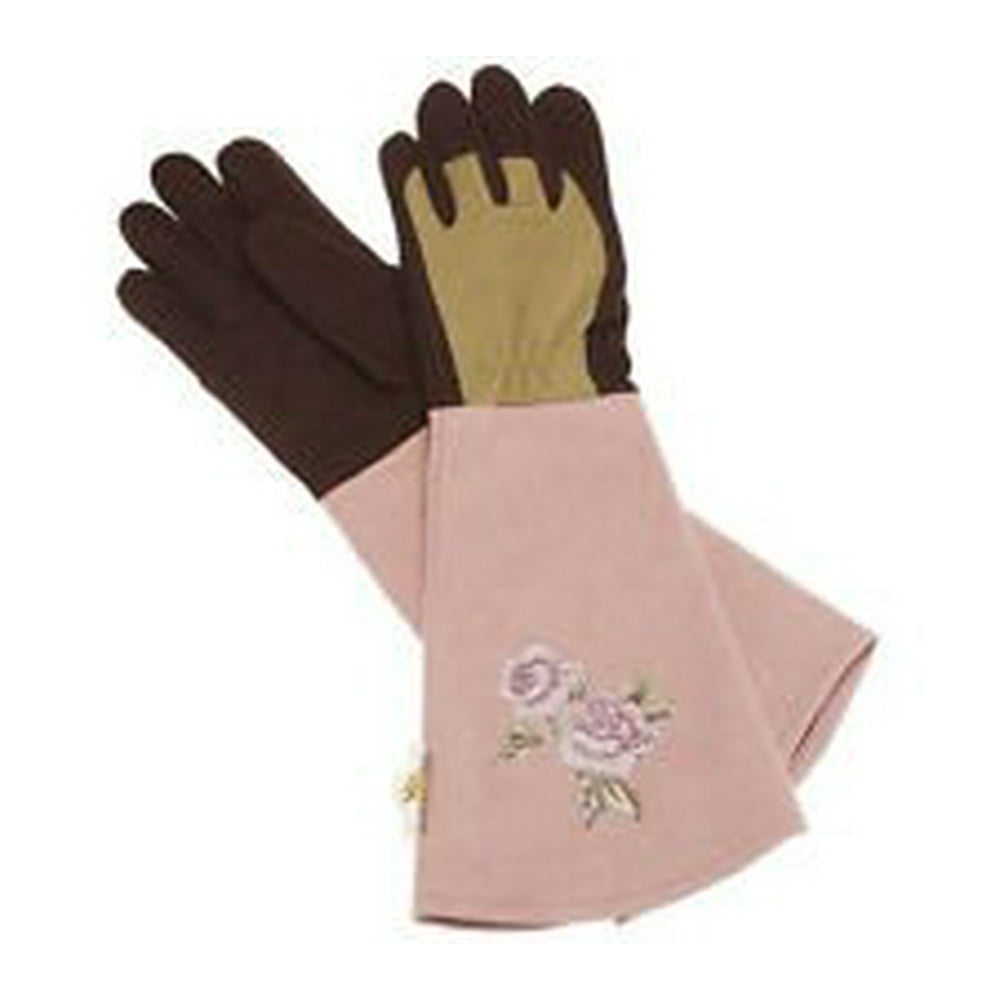 Garden Girl Washable Gardening Gloves with Embroidered Rose Detail