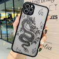 thumbnail image 6 of Compatible with iPhone 14 Pro Max Case 6.7 inch Fashion Cool Dragon Animal 3D Pattern Design Frosted PC Back Soft TPU Bumper Shockproof Protective Case Cover for iPhone 14 Pro Max, Black, 6 of 14