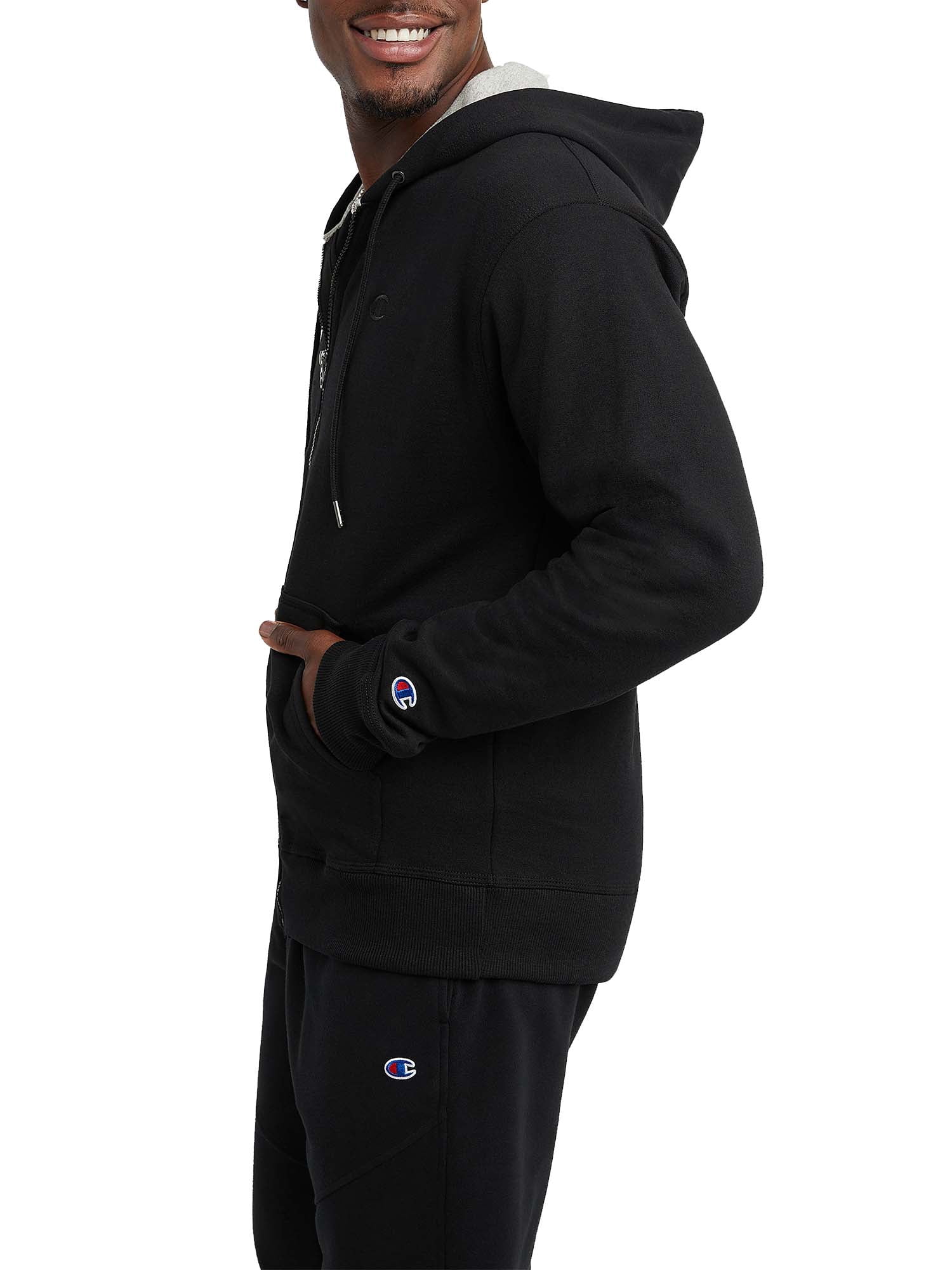 Champion Men's Powerblend Full-Zip Hoodie Black Medium