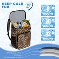 thumbnail image 6 of Travel Cooler Bag - Orange and Brown Leopard Pattern Camping Beer Cooler Backpack with Bottle Opener- Waterproof Insulated Picnic Backpacks - Cooler Bag for Beach, 6 of 6