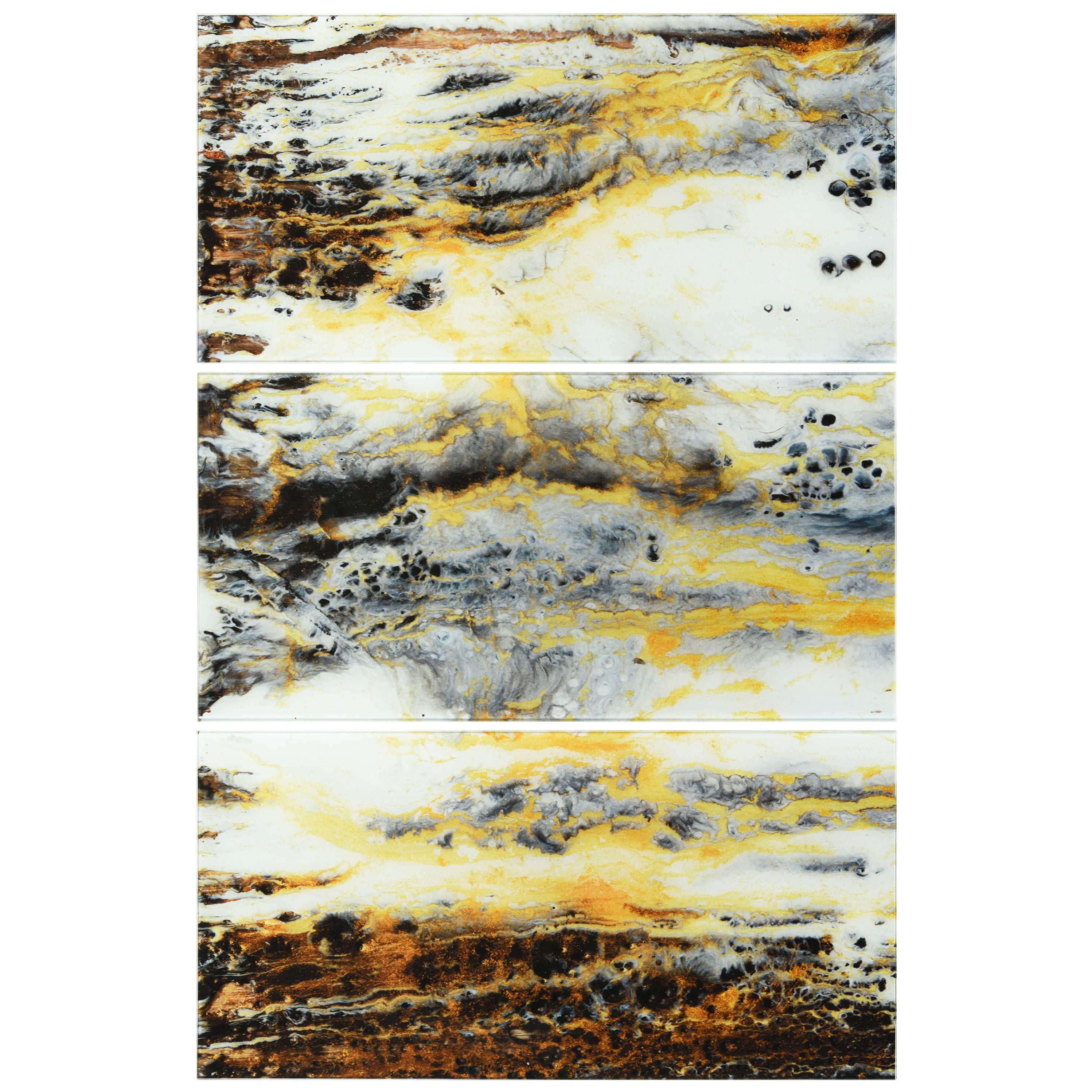 Granite I ABC 36 in x 72 in Mixed Media Art, by Empire Art 3 Count