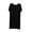 Black, variant on Women's Oversized Midi Nightgown Soft Knit Short Sleeve Solid Crew Neck Loose Fitting Sleepdress for Home Loungewear Green One Size