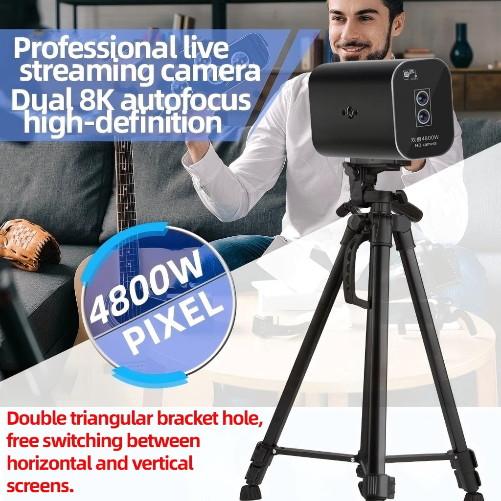 48MP Webcam With Remote Controling Autofocus Vertical Horizontal Mounting 20x Magnification For Studio Use