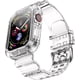 thumbnail image 1 of Correas de reloj grises Apple Watch Band 42 mm 44 mm 45 mm, correa deportiva de silicona suave transparente cristalina iWatch para Apple Watch 8/7/SE/6/5/4/3, 1 of 5