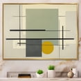 thumbnail image 1 of Designart Abstract Suprematism framed wall art decor, Abstract Suprematism framed wall Art, Intersecting Perspectives Beige Suprematism I , Extra large Modern Gold framed wall art, Gold Frame, 1 of 5