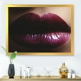 thumbnail image 3 of Designart 'Close-Up Of Woman Plump Lips With Glitter' Modern Framed Art Print, 3 of 4
