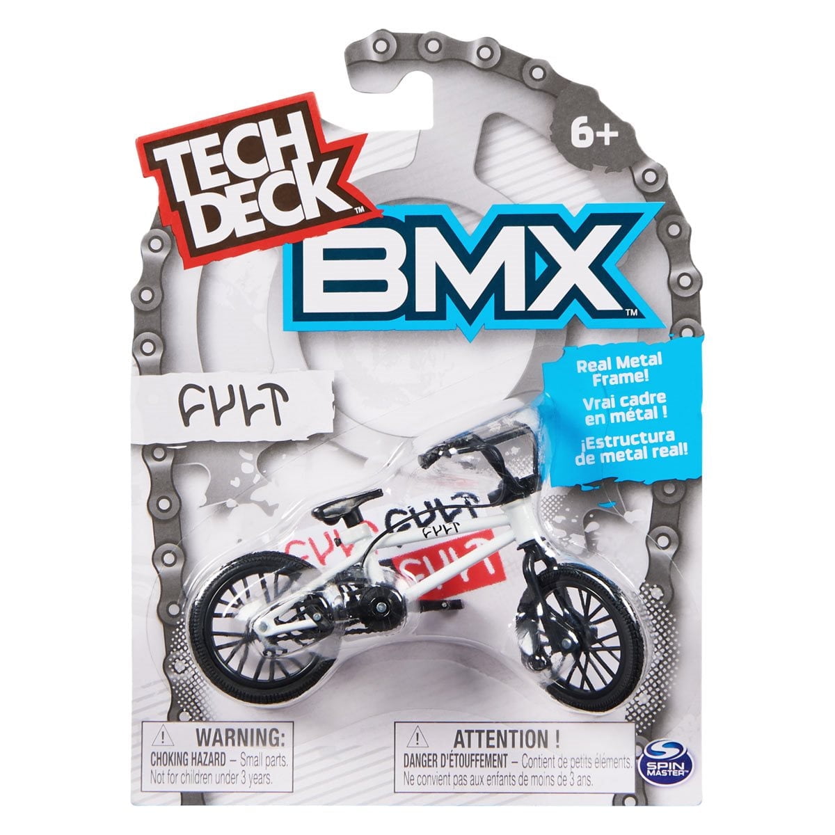 Tech Deck BMX Bike Single CULT BMX Mini Bicycle WHITE