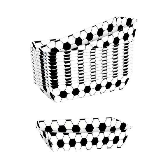 12 Count Soccer Themed Party Paper Food Trays Disposable Serving Trays for Party Paper Boats for Serving Food Trays for Serving Food Paper Trays for Food Paper Food Trays Food